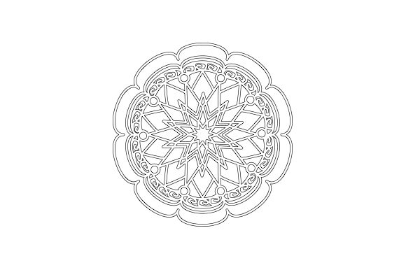 Arabesque Motif Coloring Page for Crafts & Adult Coloring