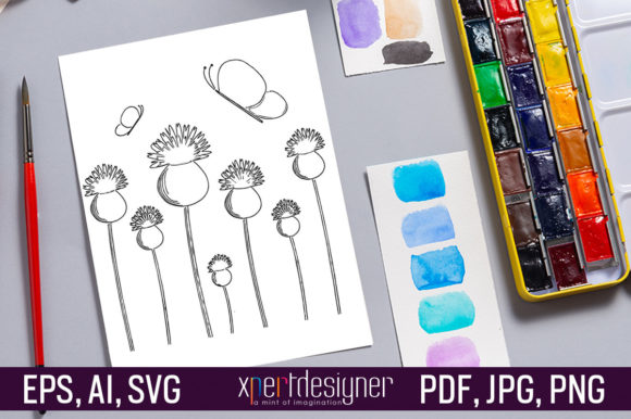 Butterfly Coloring Page Vol - 19: Graphics & Coloring Pages Amp