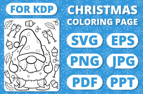 Christmas Gnomes Kids Coloring Page 13: Graphics & Coloring Pages Amp