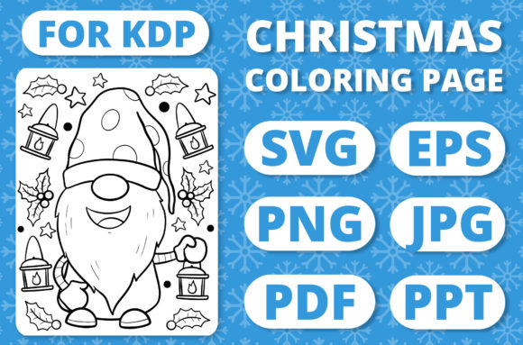 Christmas Gnomes Kids Coloring Page 16 Graphics