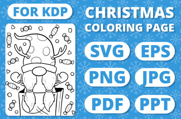 Christmas Gnomes Kids Coloring Page 30 Graphics