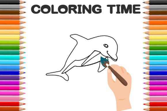 Dolphin Coloring Page: Graphics & Coloring Pages Amp