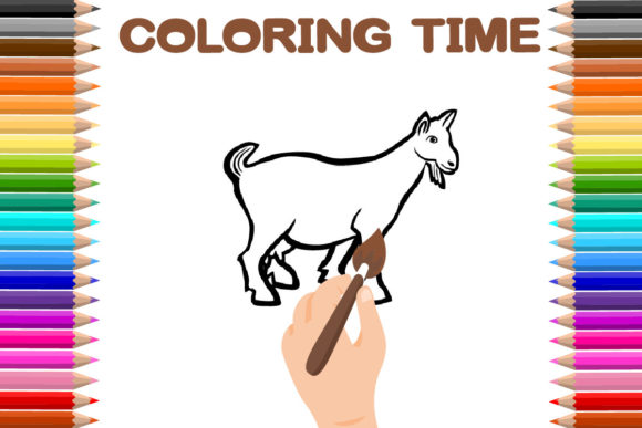 Goat Coloring Page: Graphics & Coloring Pages Amp