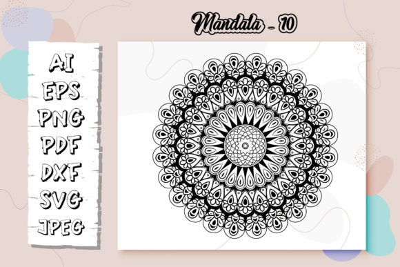 Mandala Coloring Book Page for Kdp -10