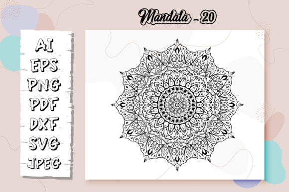 Mandala Coloring Book Page for Kdp - 20