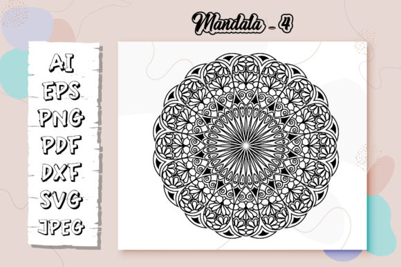 Mandala Coloring Book Page for Kdp -4: Graphics & Coloring Pages Amp
