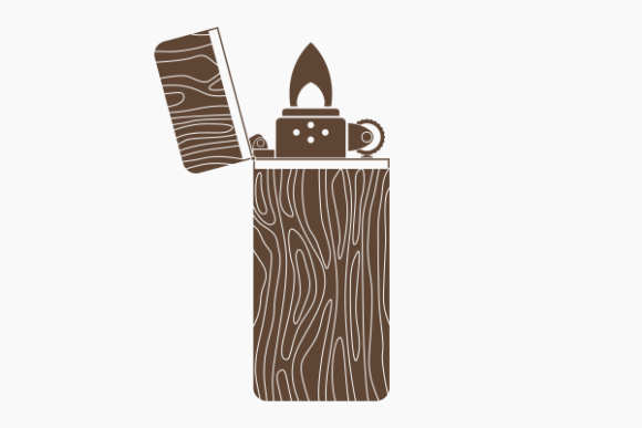 Monochrome Lighting Up Wooden Lighter Graphics Review