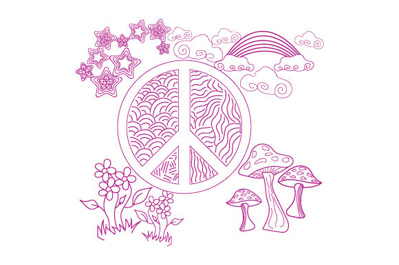 Retro Illustrations Coloring Page: Crafts & Designs Amp