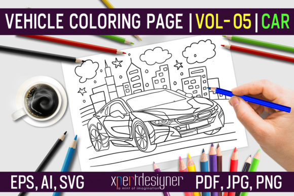 Vehicle Coloring Page 05 Car: Graphics & Coloring Pages Amp